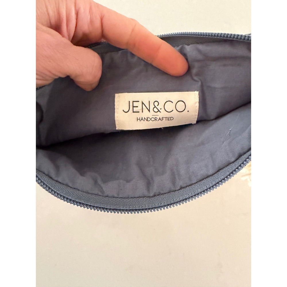 Jen & Co Handcrafted Boho Geometric Fringe Tassel Clutch‎ Bag Charcoal Cream - Picture 3 of 5